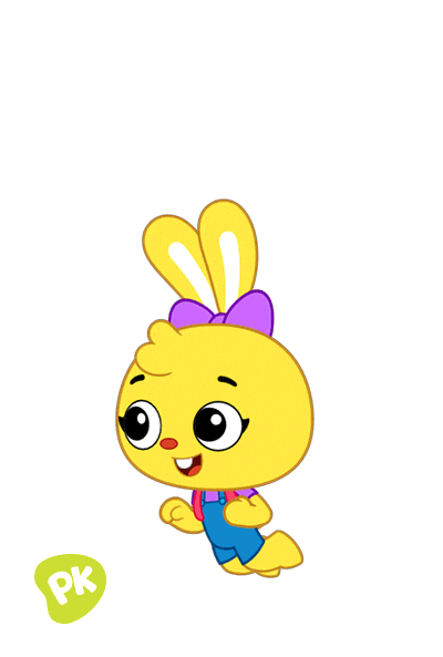 Playkids Shock Mimi With Flying Carrots GIF