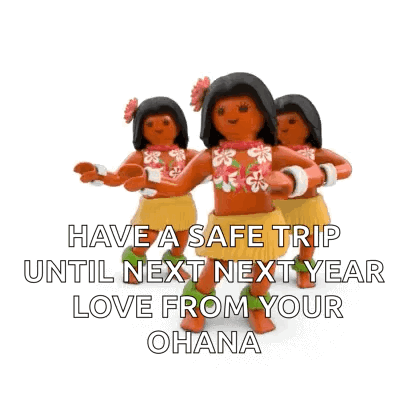 Playmobil Dolls Dancing Hula Say Have Safe Trip GIF