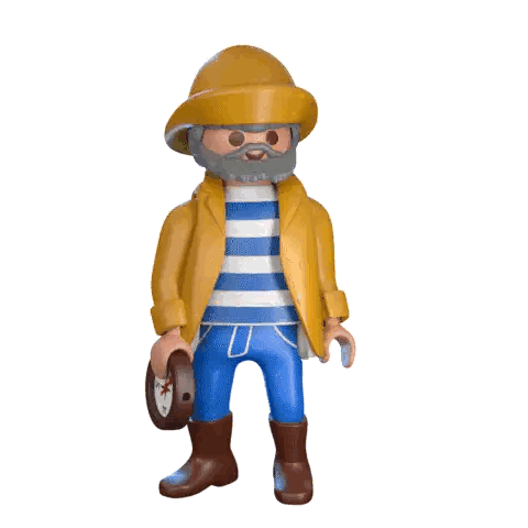 Playmobil Figure Holding Compass