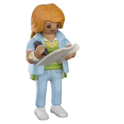 Playmobil Figure Holding Get Well Soon Sign