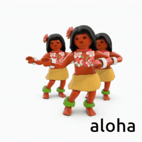 Playmobil Hula Dancers Standing Together