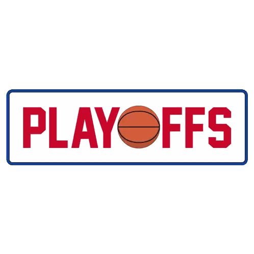 Playoffs Logo With Basketball