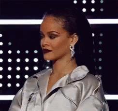 Pleasantly Impressed Superstar Rihanna GIF