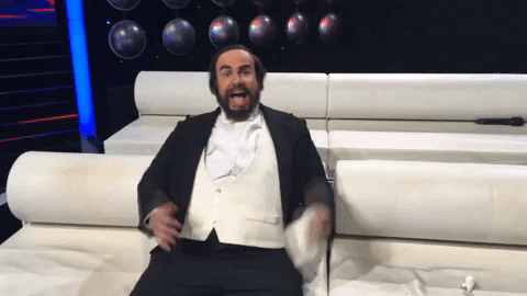 Please Clap Thrilled Luciano Pavarotti GIF