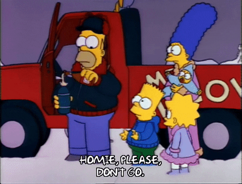 Please Dont Go The Simpsons Family GIF