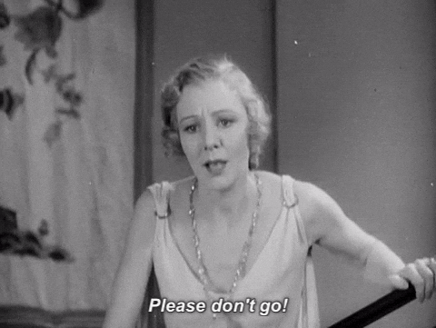 Please Dont Go Vintage Actress Begging GIF