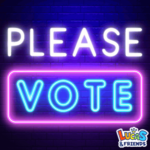 Please Vote In Neon Lights GIF