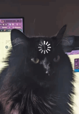 Please Wait Loading Sign With Left Arrow GIF