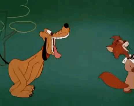 Pluto from Mickey Mouse Holding Bone