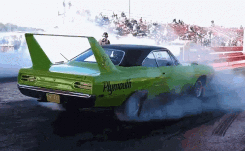 Plymouth Road Runner Burnout The Rubber GIF