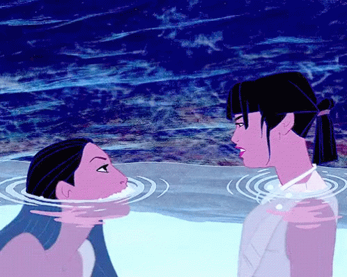 Pocahontas Spit Water At Bestfriend GIF