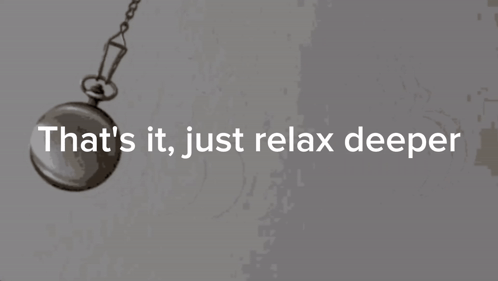 Pocket Watch Hanging From Chain Saying That's It Just Relax Deeper GIF