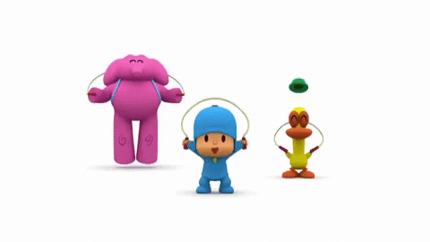 Pocoyo And Friends Jump Rope Exercise GIF
