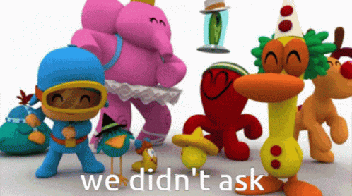 Pocoyo And Friends We Didn't Ask Dance GIF
