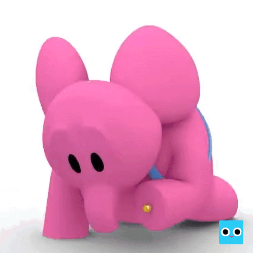 Pocoyo Elly Pink Elephant Nodding GIF