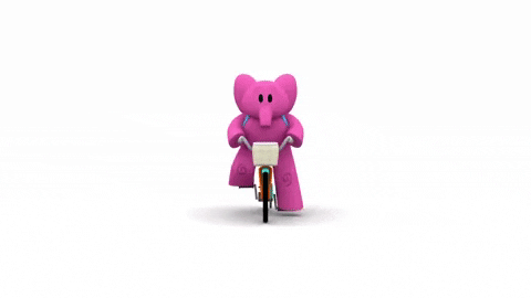 Pocoyo Elly Riding A Bicycle GIF