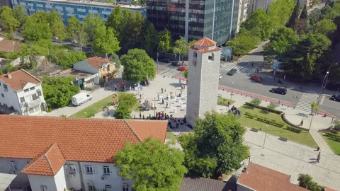 Podgorica Montenegro Aerial View GIF