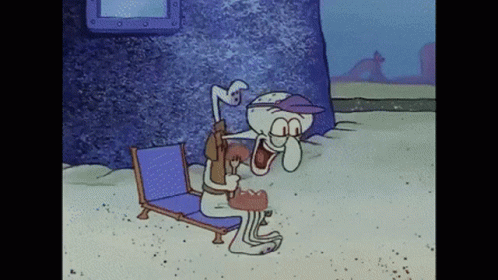 Point And Laugh Squidward Crazy Reaction GIF