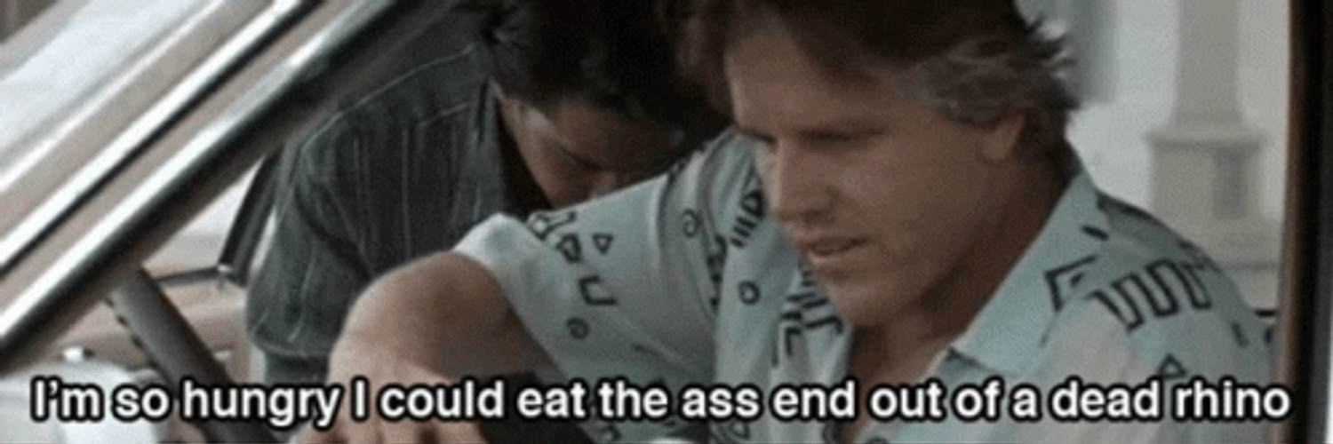 Point Break Gary Busey I'm So Hungry GIF