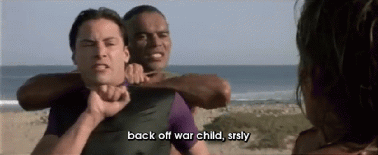 Point Break Keanu Reeves Back Off GIF