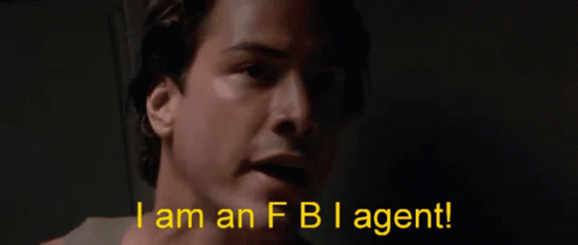 Point Break Keanu Reeves I Am FBI Agent GIF