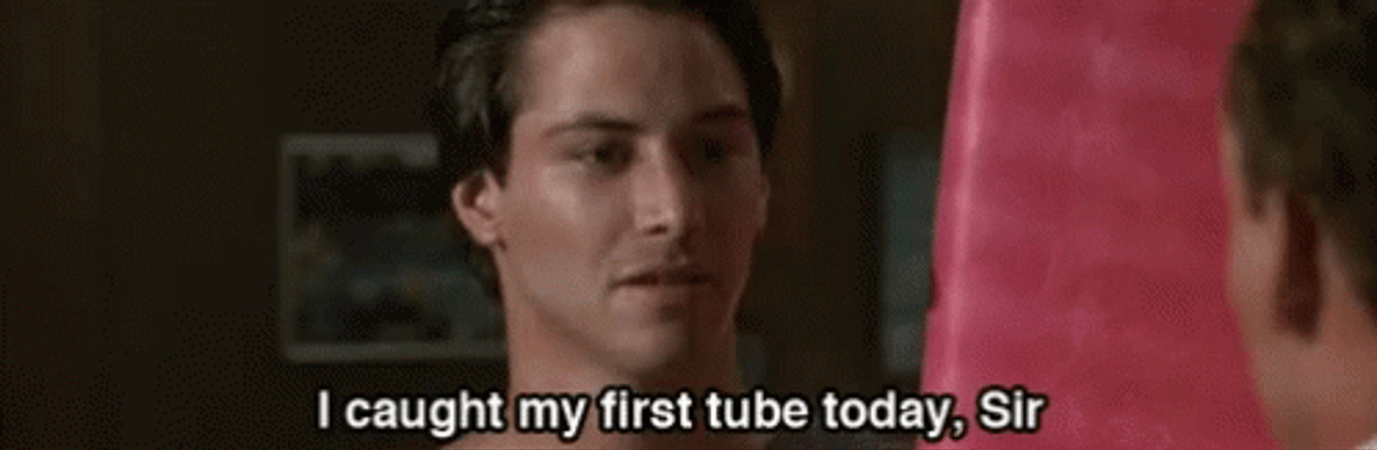 Point Break Keanu Reeves I Caught First Tube GIF