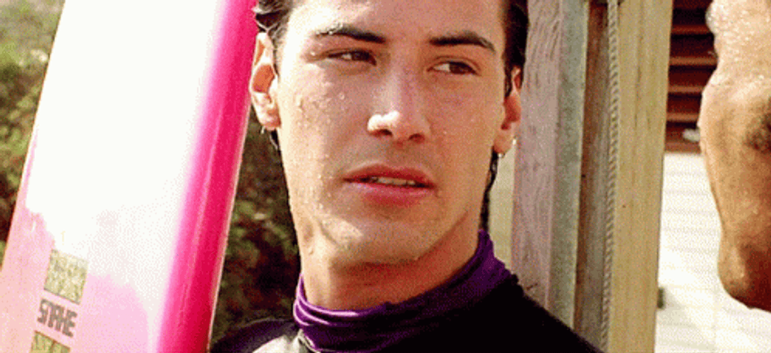 Point Break Keanu Reeves Surf Board GIF