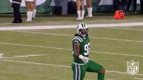 Pointing And Hopping Celebration Jets GIF