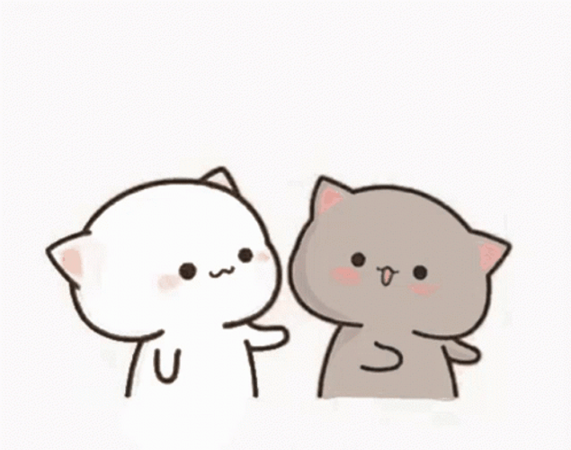 Pointing Cheeks To Kisses GIF