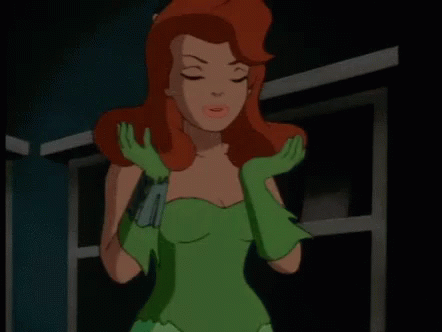 Poison Ivy Bouncy Hair GIF