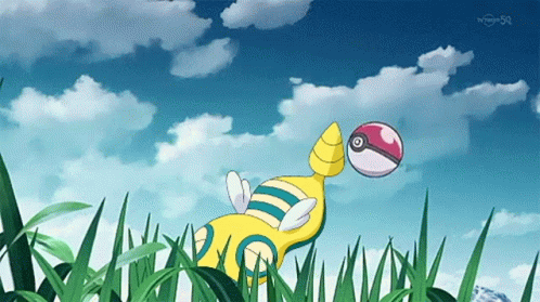 Pokeball Catching Dunsparce Pokemon GIF