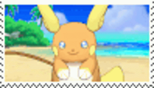 Pokemon Alolan Raichu On The Beach GIF