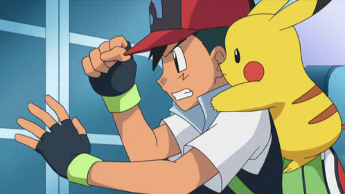 Pokemon Ash And Pikachu Locked In Anime GIF