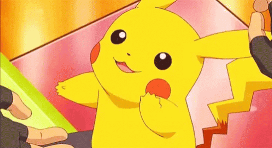 Pokemon Ash Petting Cute Pikachu Tickles GIF