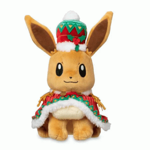 Pokemon Christmas Eevee Spinning GIF
