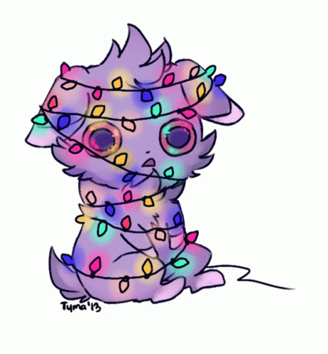 Pokemon Christmas Espurr Cute Lights GIF