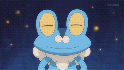 Pokemon Christmas Froakie Riding Deer GIF