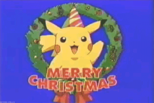 Pokemon Christmas Pikachu Greeting GIF