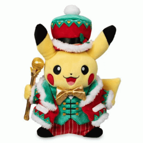 Pokemon Christmas Pikachu Spinning GIF