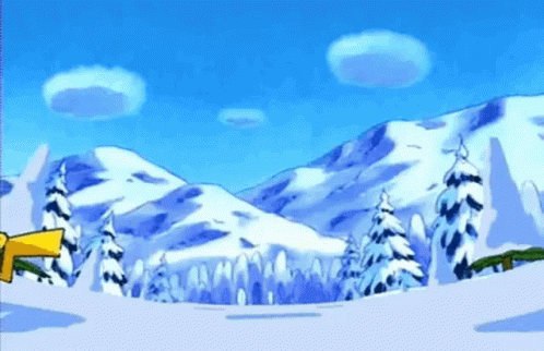 Pokemon Christmas Snow Playing GIF