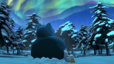 Pokemon Christmas Winter Snorlax Cubone GIF