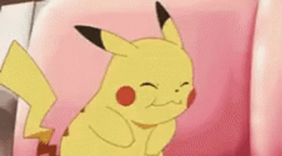 Pokemon Cute Pikachu Blushing Delighted GIF