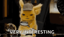 Pokemon Detective Pikachu Mmmm Investigate Magnifying Glass GIF