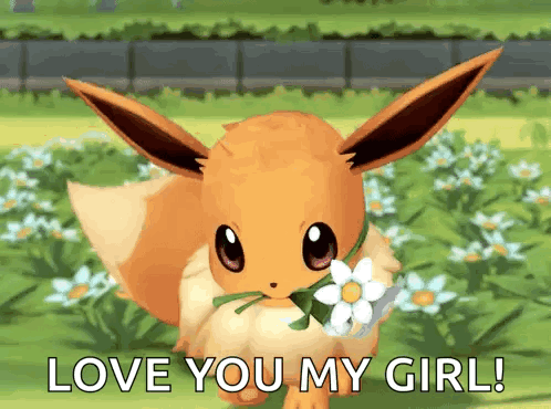 Pokemon Eevee Love You My Girl GIF