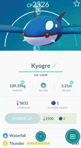 Pokemon Game Screenshot With Kyogre
