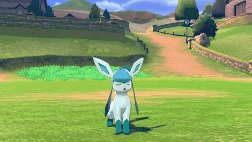 Pokemon Glaceon Incredible Ice Beam GIF