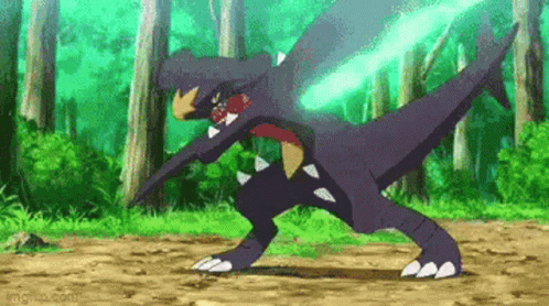 Pokemon Holding Green Light in Forest
