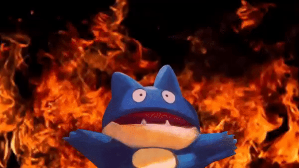 Pokemon Munchlax On Fire GIF
