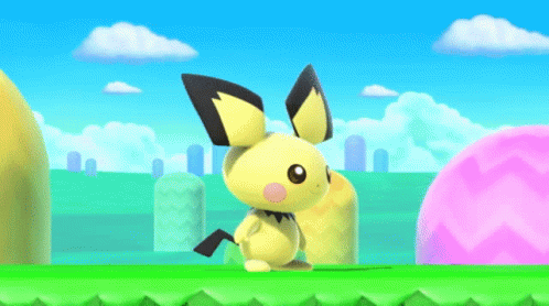 Pokemon Pichu Jumping And Waving GIF