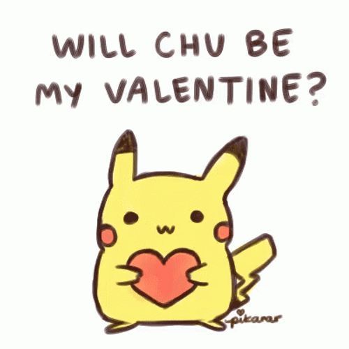 Pokemon Pikachu Will You Be My Valentine GIF